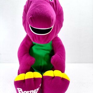 Vintage Barney Playskool Talking Plush Dinosaur Tested WORKS 1992-1996 Lyons